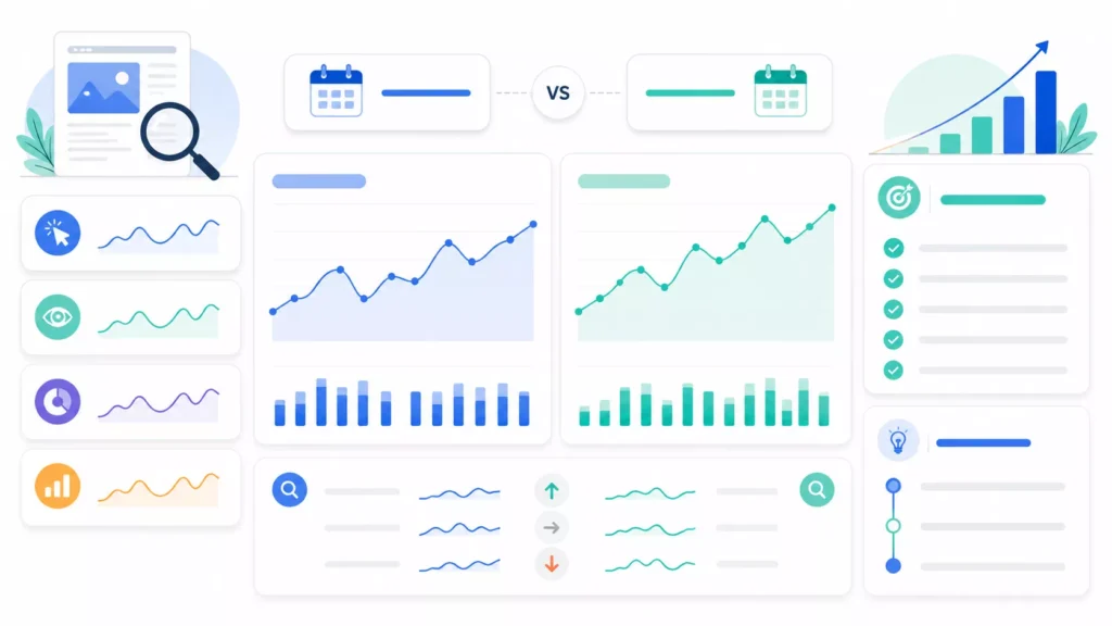 AI 블로그 Search Console 7일 28일 성과 비교표